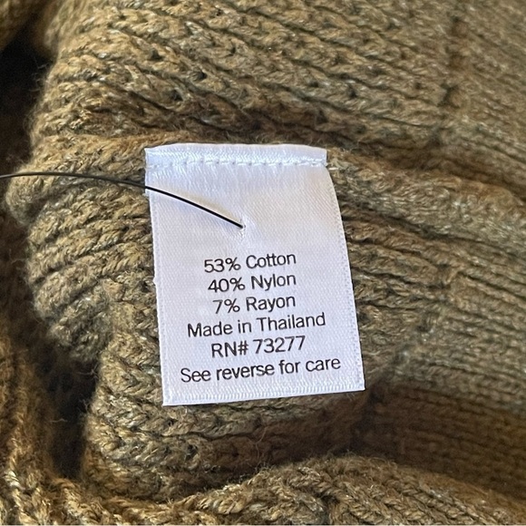 Women’s Sonoma green Everyday waffle  Crew Neck Sweater XS NWT - Picture 6 of 9